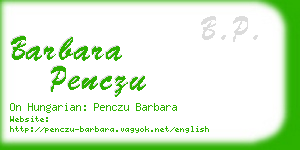 barbara penczu business card